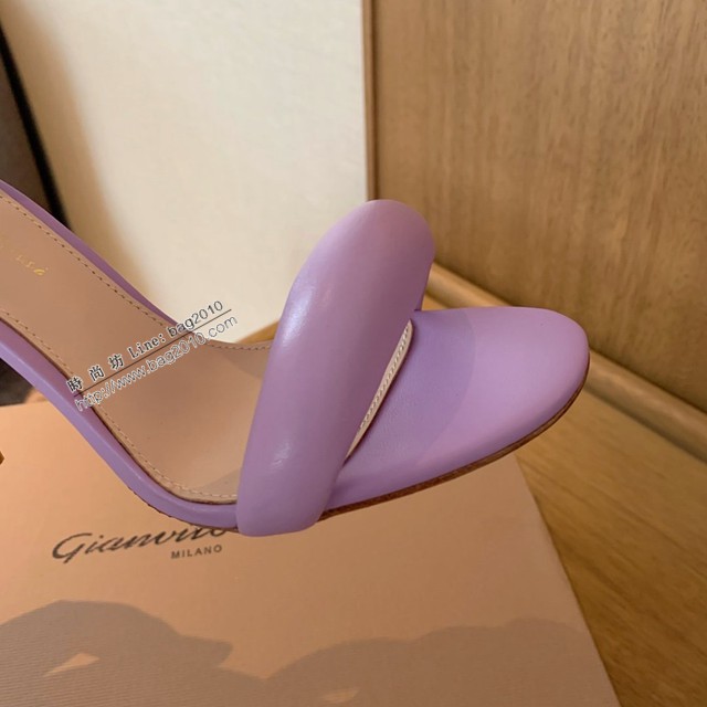 Gianvito Rossi專櫃款一字帶涼鞋 定制羊皮女士拖鞋 dx3599